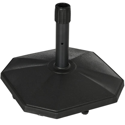 Umbrella Stand 18 kg Umbrella Base for Mast Diameter Ø 34/38/48 mm, Umbrella Stand for Garden, Balcony, Cement Filling, Black