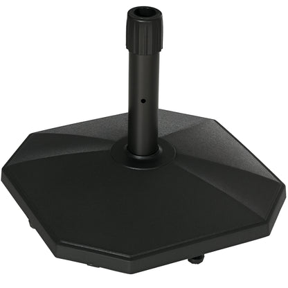 Umbrella Stand 18 kg Umbrella Base for Mast Diameter Ø 34/38/48 mm, Umbrella Stand for Garden, Balcony, Cement Filling, Black