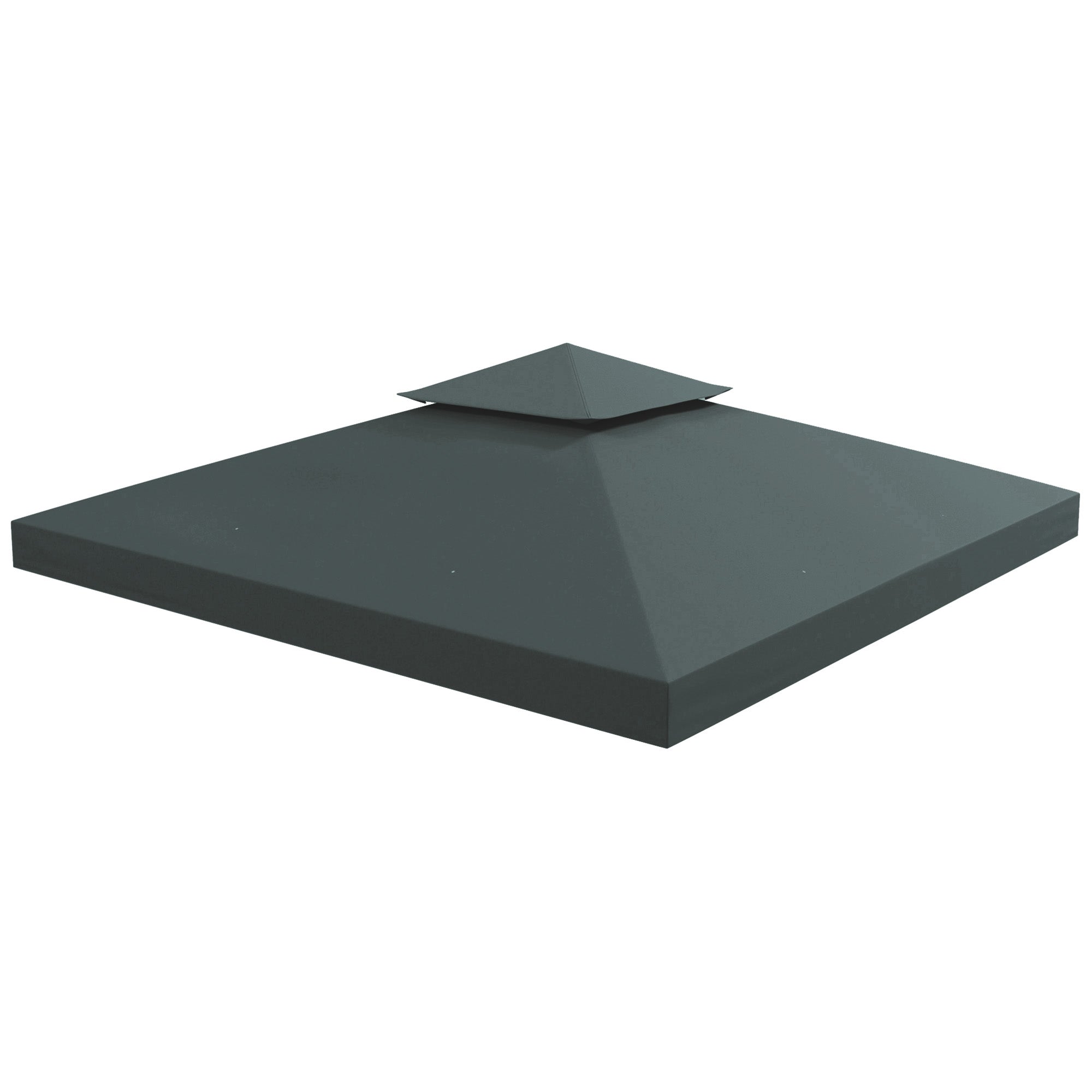 Replacement Roof for Pavilion 3x3m Water-Resistant Pavilion Roof for Metal Pavilion Pavilion Replacement Roof Garden Pavilion Party Tent Garden Tent Polyester Charcoal Grey