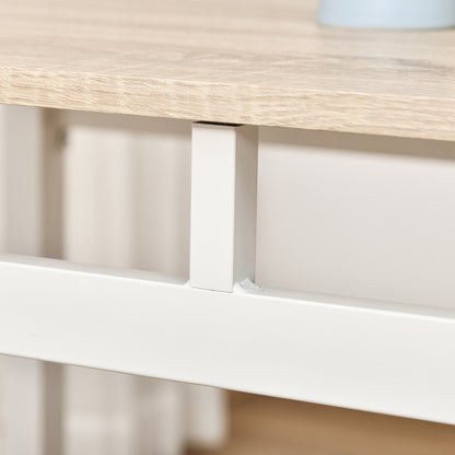 5-Piece Dining Set Dining Table with 4 Chairs Space-Saving Kitchen Table Set Seating Group for Dining Room, Kitchen, Gray+White