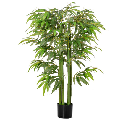 Artificial Bamboo Tree Large 140 cm Artificial Plant, Plastic Fake Plants in Pot, Artificial Bamboo with 780 Leaves like Real for Living Room Bedroom Office Garden Modern Decoration