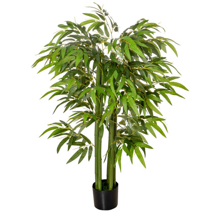 Artificial Bamboo Tree Large 140 cm Artificial Plant, Plastic Fake Plants in Pot, Artificial Bamboo with 780 Leaves like Real for Living Room Bedroom Office Garden Modern Decoration