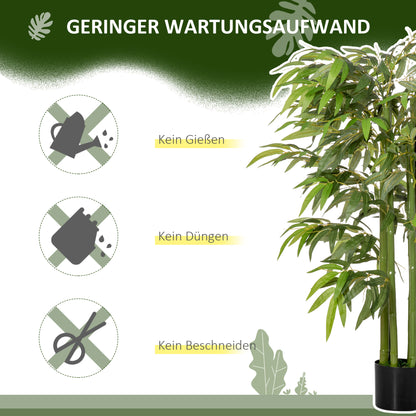 Artificial Bamboo Tree Large 140 cm Artificial Plant, Plastic Fake Plants in Pot, Artificial Bamboo with 780 Leaves like Real for Living Room Bedroom Office Garden Modern Decoration