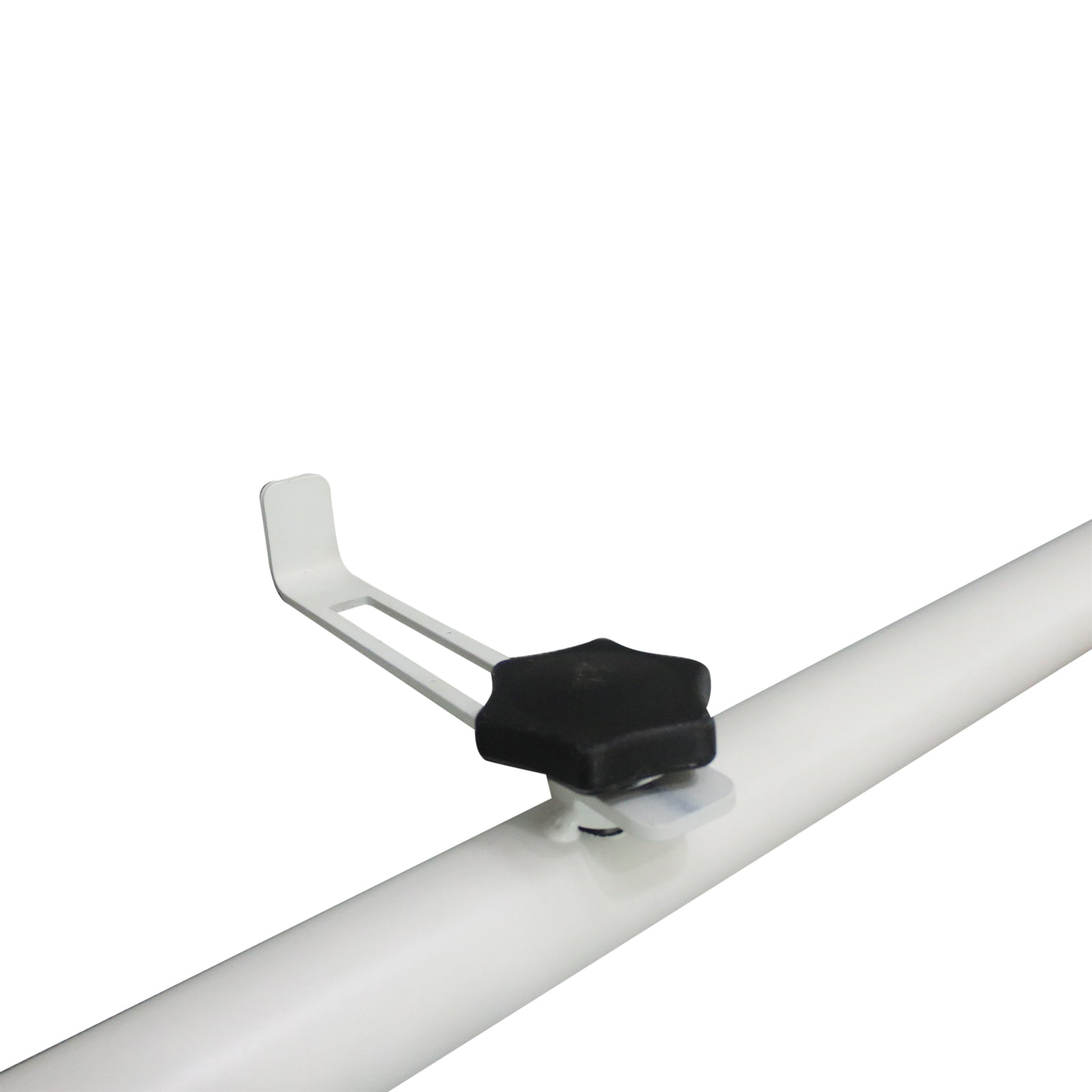 Balcony Hanging Table Hanging Table Garden Table Height Adjustable Half-Round Ø30 cm Terrace Metal White L60 x W45 x H50 cm