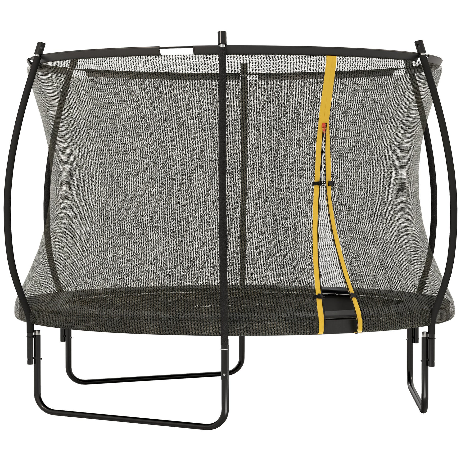 SPORTNOW Garden Trampoline, Ø 305 cm, Outdoor Trampoline, with Safety Net, U-shaped Legs, 54 High Tension Springs, black