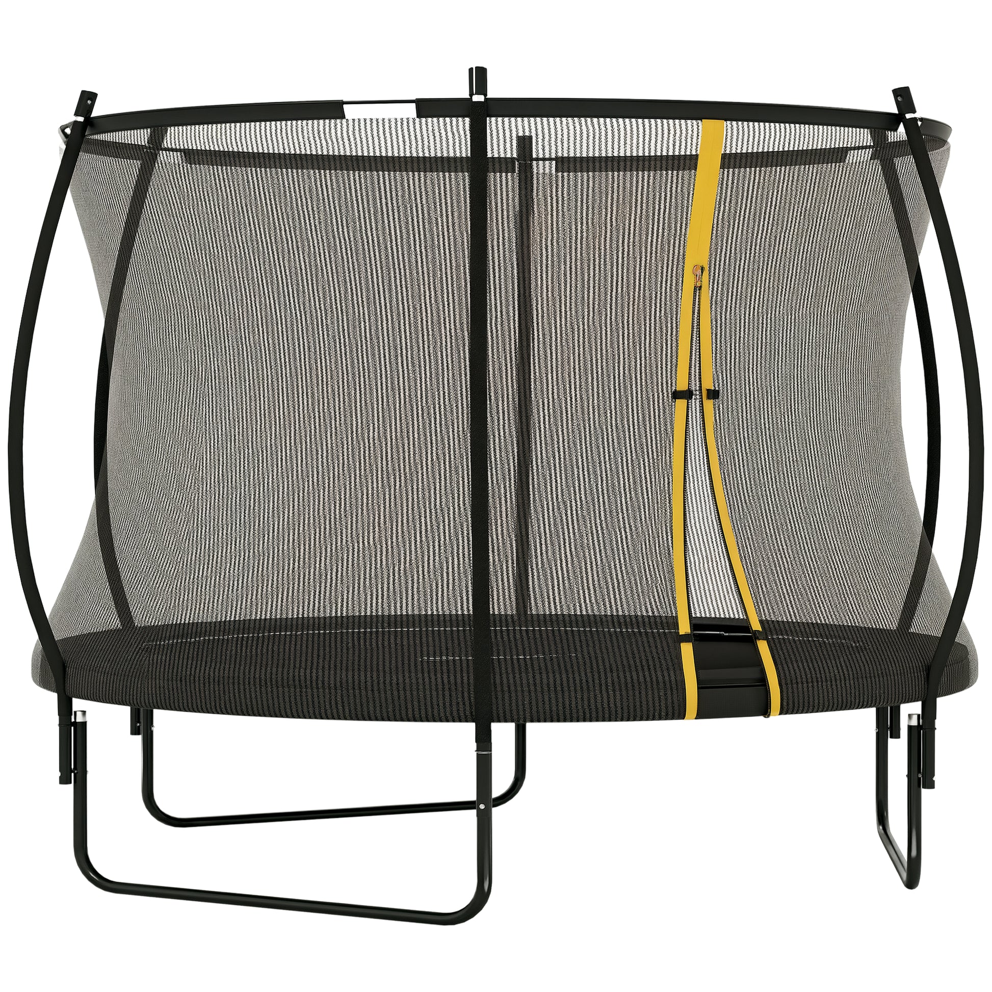 SPORTNOW Garden Trampoline, Ø 305 cm, Outdoor Trampoline, with Safety Net, U-shaped Legs, 54 High Tension Springs, black