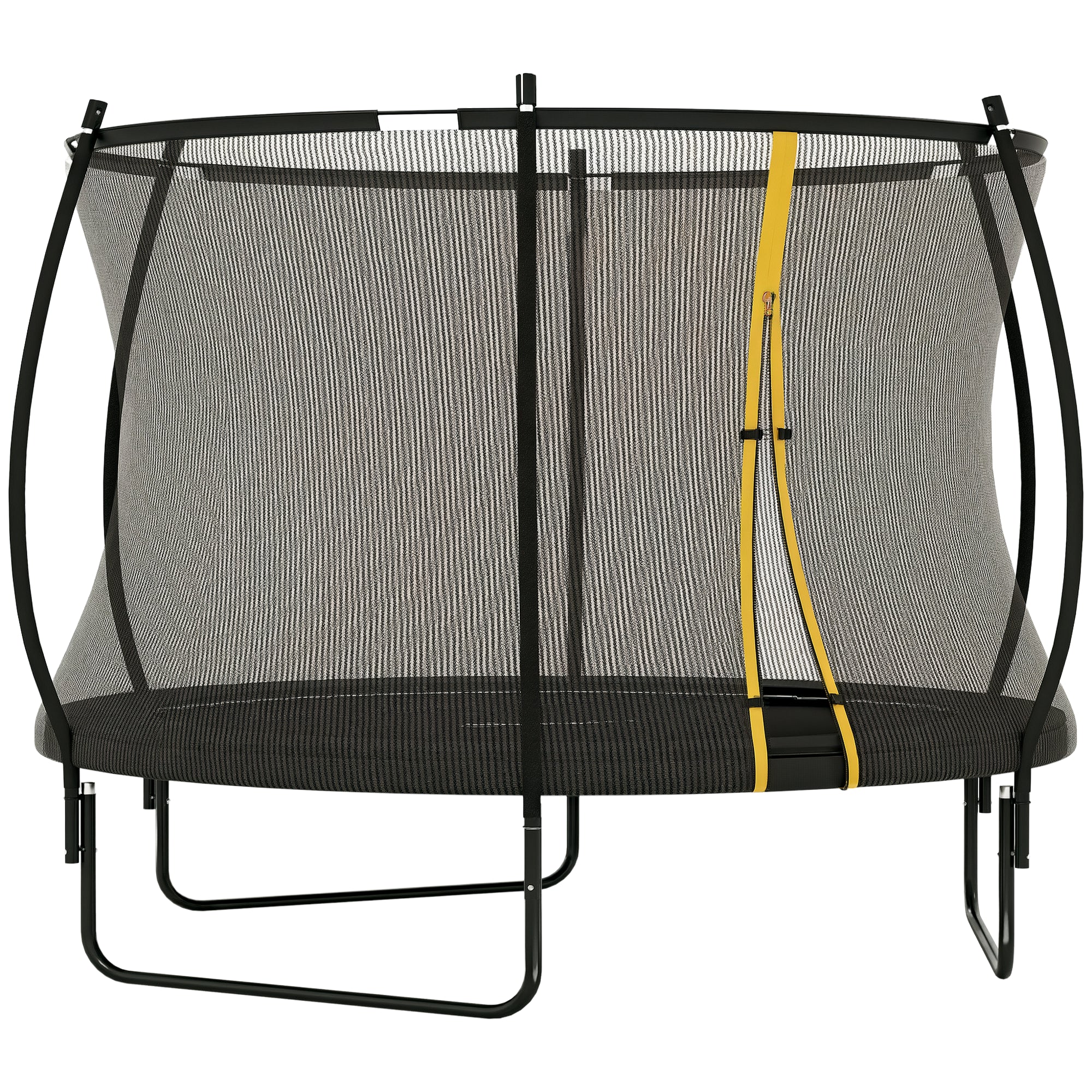 SPORTNOW Garden Trampoline, Ø 305 cm, Outdoor Trampoline, with Safety Net, U-shaped Legs, 54 High Tension Springs, black
