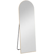 Full-Length Mirror, 50 x 150 cm, standing mirror, large frameless wall mirror, for living room, bedroom, gold tone