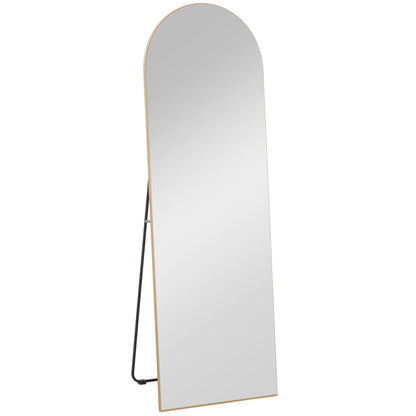 Full-Length Mirror, 50 x 150 cm, standing mirror, large frameless wall mirror, for living room, bedroom, gold tone