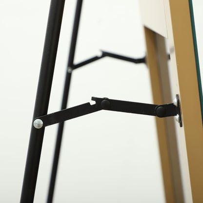 Full-Length Mirror, 50 x 150 cm, standing mirror, large frameless wall mirror, for living room, bedroom, gold tone