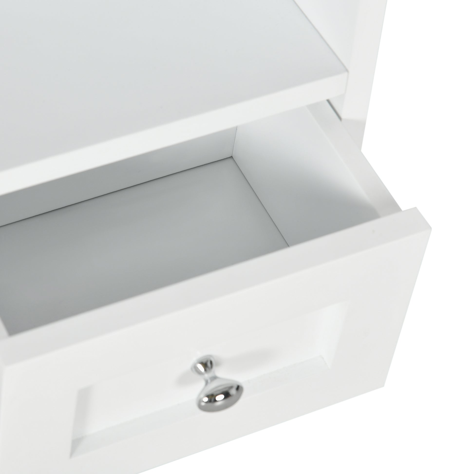 Wall Cabinet for Bathroom Hanging Cabinet Bathroom Wall-Mounted Furniture with 2 Doors and 2 Drawers for Modern Style Kitchen 50.8x17.8x66 cm White