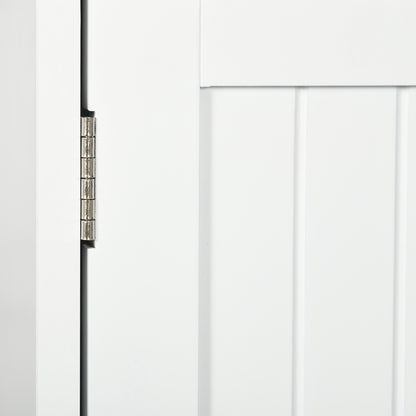 Wall Cabinet for Bathroom Hanging Cabinet Bathroom Wall-Mounted Furniture with 2 Doors and 2 Drawers for Modern Style Kitchen 50.8x17.8x66 cm White