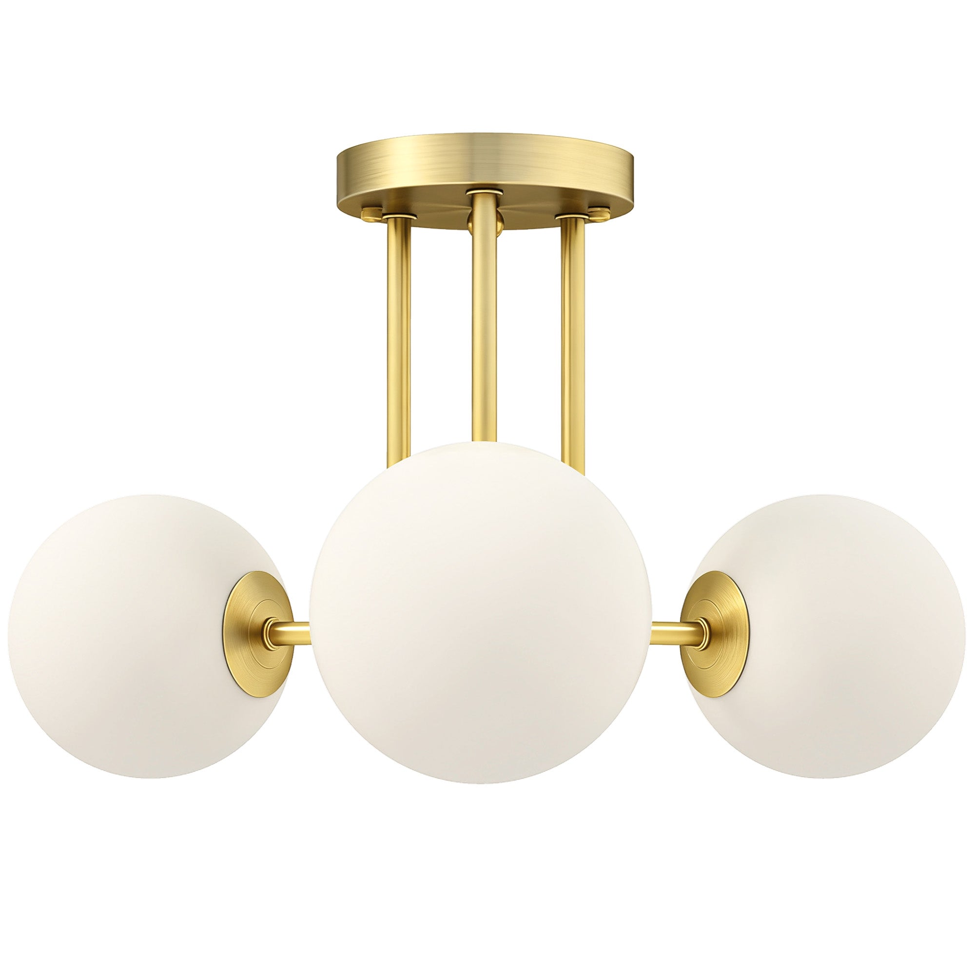 Vintage 3-Light Gold Ceiling Light with G9 Sockets for Living Room and Lounge, 42 x 42 x 26.5 cm (16.5 x 16.5 x 10.4 in), Bulbs Not Included