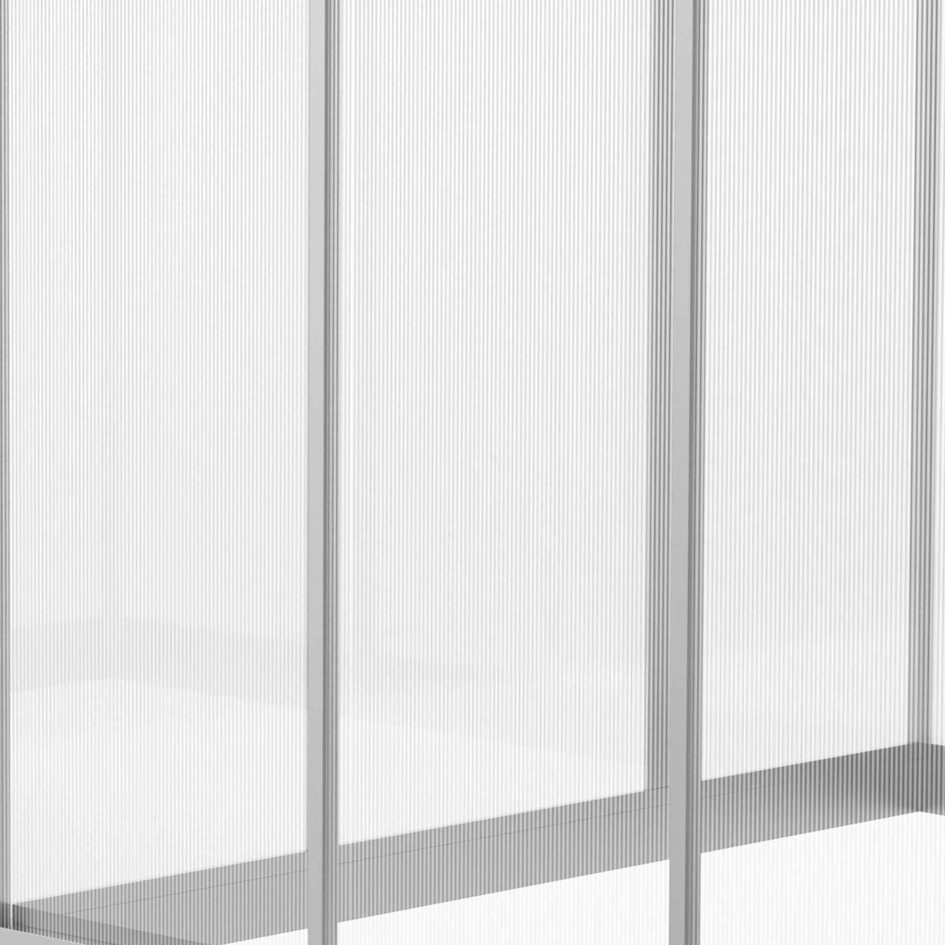 Aluminum Polycarbonate Garden Greenhouse 4.6 m² dim. 2.42L x 1.9W x 1.95H m Latch Door Window
