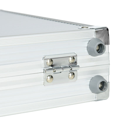 SPORTNOW Poker Set, 300 Poker Chips 11.5 Grams, Poker Set with Lock, 2 Decks of Cards, 5 Dice, 1 Dealer Button, 1 Small Blind, 1 Big Blind, Silver