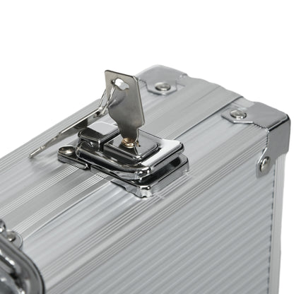 SPORTNOW Poker Set, 300 Poker Chips 11.5 Grams, Poker Set with Lock, 2 Decks of Cards, 5 Dice, 1 Dealer Button, 1 Small Blind, 1 Big Blind, Silver