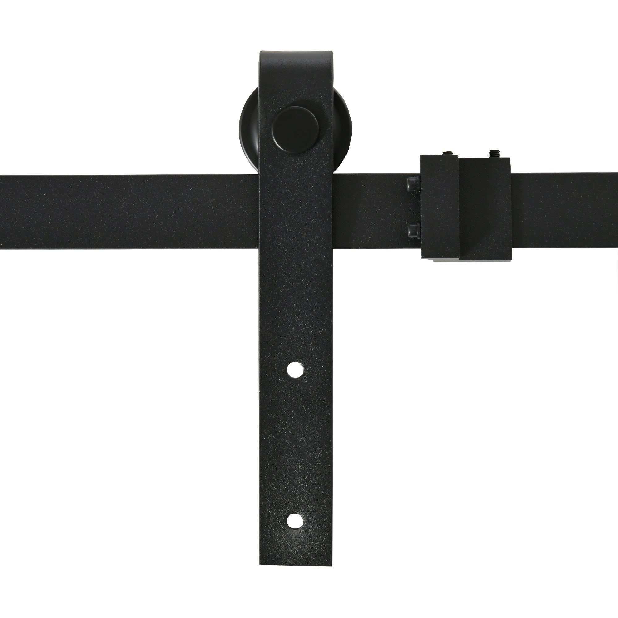 183 cm Sliding Door Complete Set Sliding Door System with Floor Guide, Sliding Door Track, Sliding Door Rollers Hardware Kit Made of Carbon Steel for Double Sliding Door