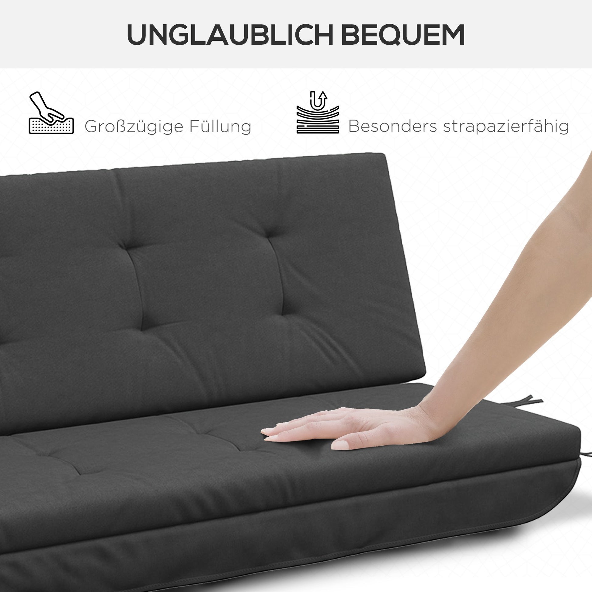 cushion set for Hollywood swing 170 cm chair cushion swing cushion seat cushion garden swing garden cushion back cushion side cushion dark gray