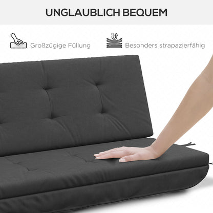 cushion set for Hollywood swing 170 cm chair cushion swing cushion seat cushion garden swing garden cushion back cushion side cushion dark gray