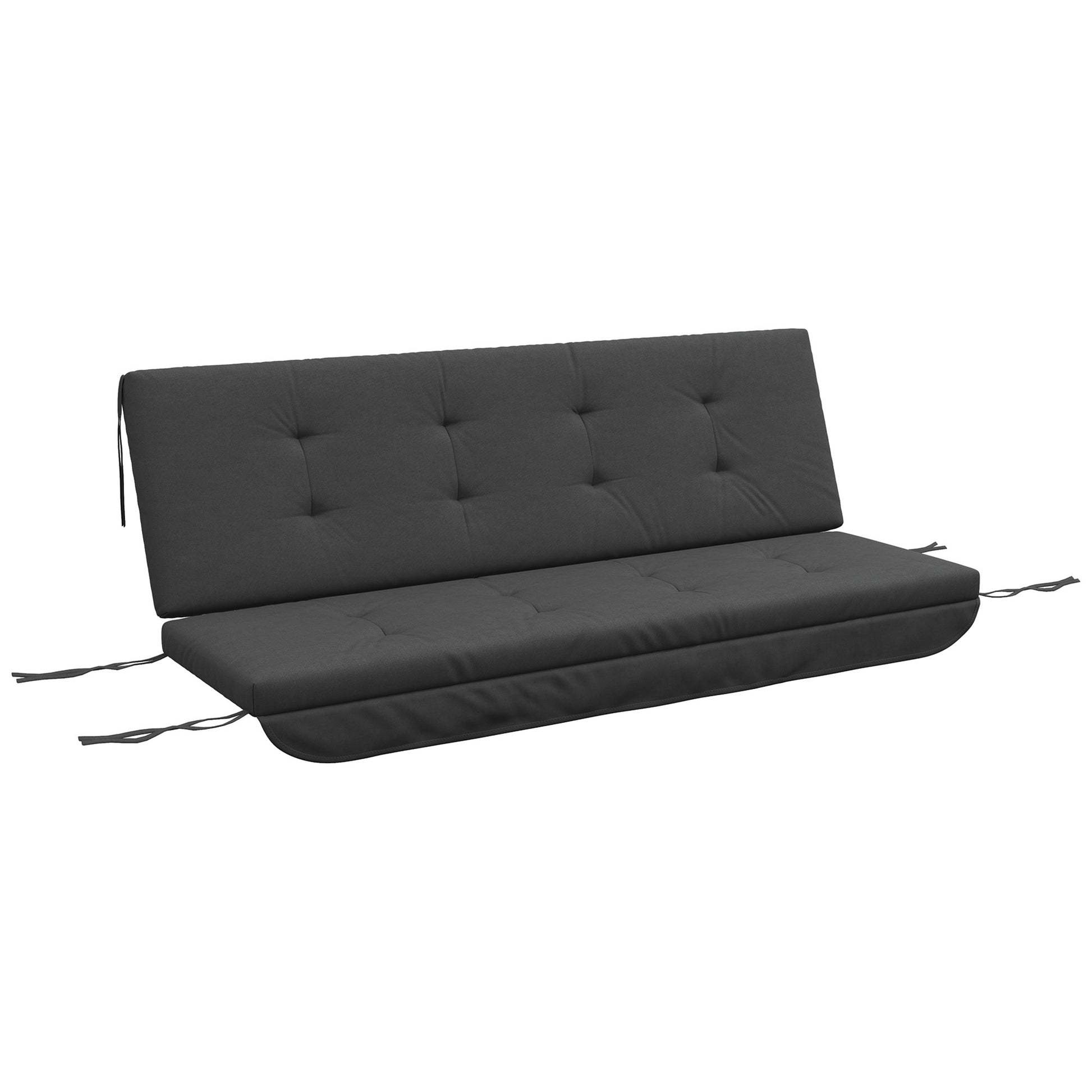 cushion set for Hollywood swing 170 cm chair cushion swing cushion seat cushion garden swing garden cushion back cushion side cushion dark gray