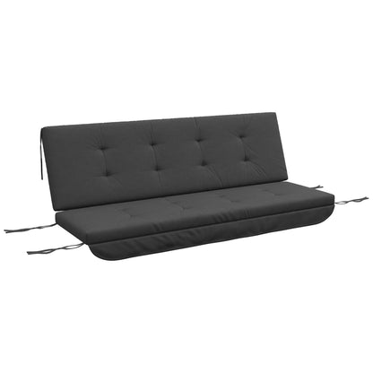 cushion set for Hollywood swing 170 cm chair cushion swing cushion seat cushion garden swing garden cushion back cushion side cushion dark gray