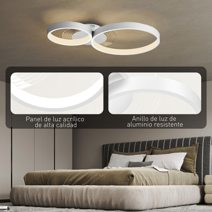 40W LED Ceiling Lamp Modern LED Ceiling Light 3000K/4000K/6500K for Bedroom Living Room Kitchen Dining Room White