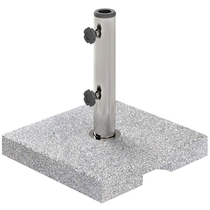 Granite Parasol Stand 21kg Umbrella Base, Square Umbrella Holder, Parasol Weight, Stand for Umbrella 32/38/48mm Pole Diameter, for Balcony, Terrace, Garden, Gray