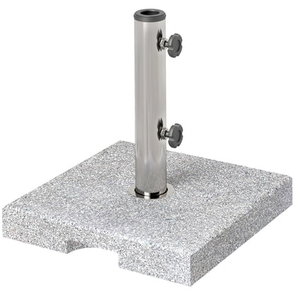 Granite Parasol Stand 21kg Umbrella Base, Square Umbrella Holder, Parasol Weight, Stand for Umbrella 32/38/48mm Pole Diameter, for Balcony, Terrace, Garden, Gray