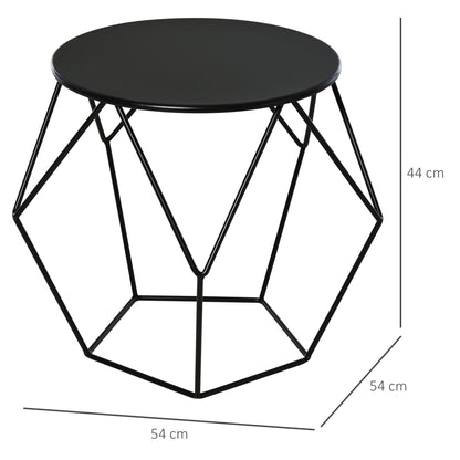 Nordic Minimalist Geometric Coffee Table, Steel, 54x54x44cm