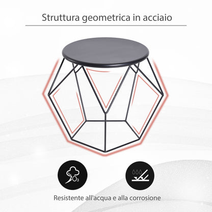 Nordic Minimalist Geometric Coffee Table, Steel, 54x54x44cm