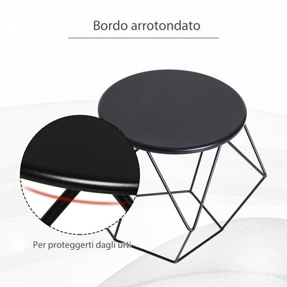 Nordic Minimalist Geometric Coffee Table, Steel, 54x54x44cm