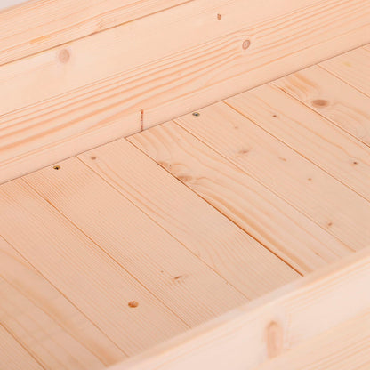 Raised Urban Garden Natural Wood 122.5x56.5x76 cm Raised planting table with Non-woven Fabric and 4 Drainage Holes for Crops Plants Flowers Garden Terrace Outdoor Natural