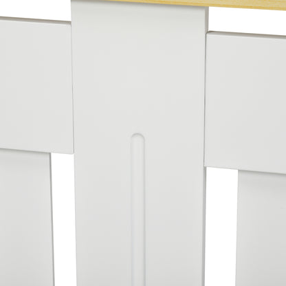 Radiator Cover 152x19x83 cm MDF Radiator Cabinet with Anti-Tip Device Modern Design for Living Room Bedroom White