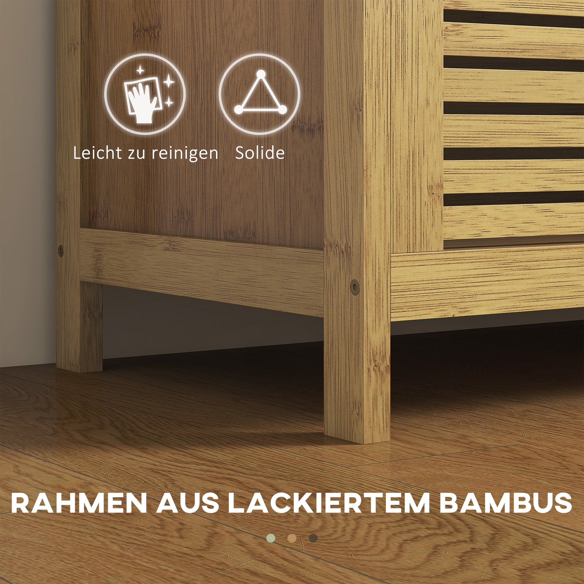 Shoe Bench with Seat, Bamboo, Storage Bench, Coat Rack Bench, Storage Bench for Living Room, Hallway, 100 x 40 x 60 cm, Natural