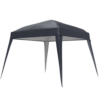 Gazebo Replacement Canopy for 3x3 m Base / 2.4x2.4 m Top, Water-Resistant Gazebo Roof for Folding Gazebo Storm-Resistant Party Tent Replacement Cover with Single Roof for Garden Gazebo Dark Gray
