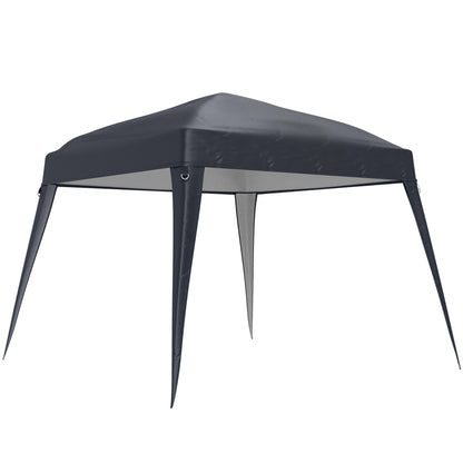 Gazebo Replacement Canopy for 3x3 m Base / 2.4x2.4 m Top, Water-Resistant Gazebo Roof for Folding Gazebo Storm-Resistant Party Tent Replacement Cover with Single Roof for Garden Gazebo Dark Gray
