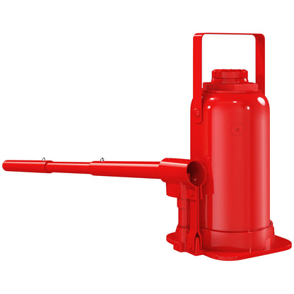 12 T Hydraulic Bottle Jack, hydraulic bottle jack lifting range 190-370mm with long handle and saddle, for pickup, truck, RV, automotive repair, red