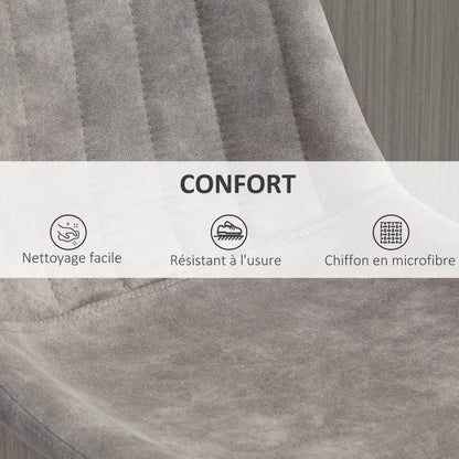 Set of 2 vintage style adjustable height swivel bar stools with footrest - Gray