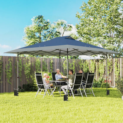 approx. 13'x13' Waterproof Cold-Resistant Pop-Up Folding Gazebo with One-Step Lock, UPF50+, Adjustable Height, Folding Party Tent for Garden with Carry Bag