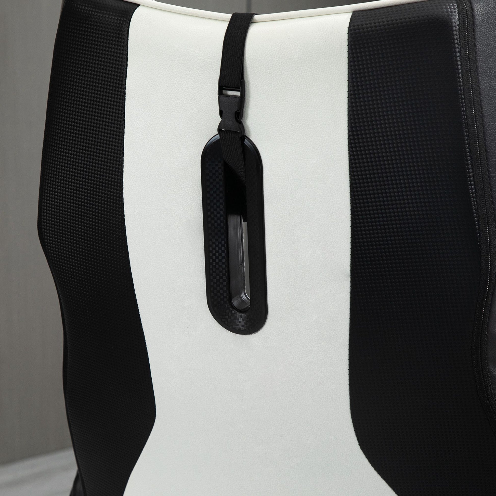 Gaming Chair ergonomic Computer Chair with Rocking Function Swivel Chair height adjustable Steel Black + White 67 x 70 x 106-112 cm