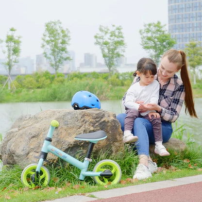 Balance Bike for Children 18-48 Months Adjustable Height Seat Load 25 kg 66.5x34x47 cm Green and Turquoise