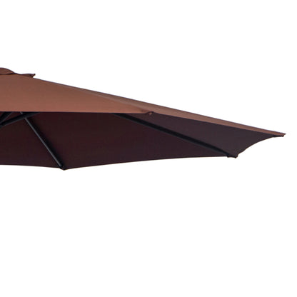 3x2.5 m Garden Cantilever Umbrella with Crank, Steel and Polyester, Brown