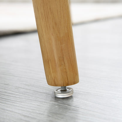 Armchair for Living Room and Dining Room with Padded Seat, Bedroom Armchair with Wooden Legs and Velvet Effect Fabric, 60x66x79 cm, Pink