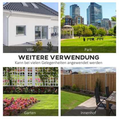 Metal Garden Bench, 2-Seater Park Bench with Backrest, Armrest, Bench with Mosaic Stones for Garden, Balcony, max. 220 kg, Brown, 121 x 52 x 93 cm