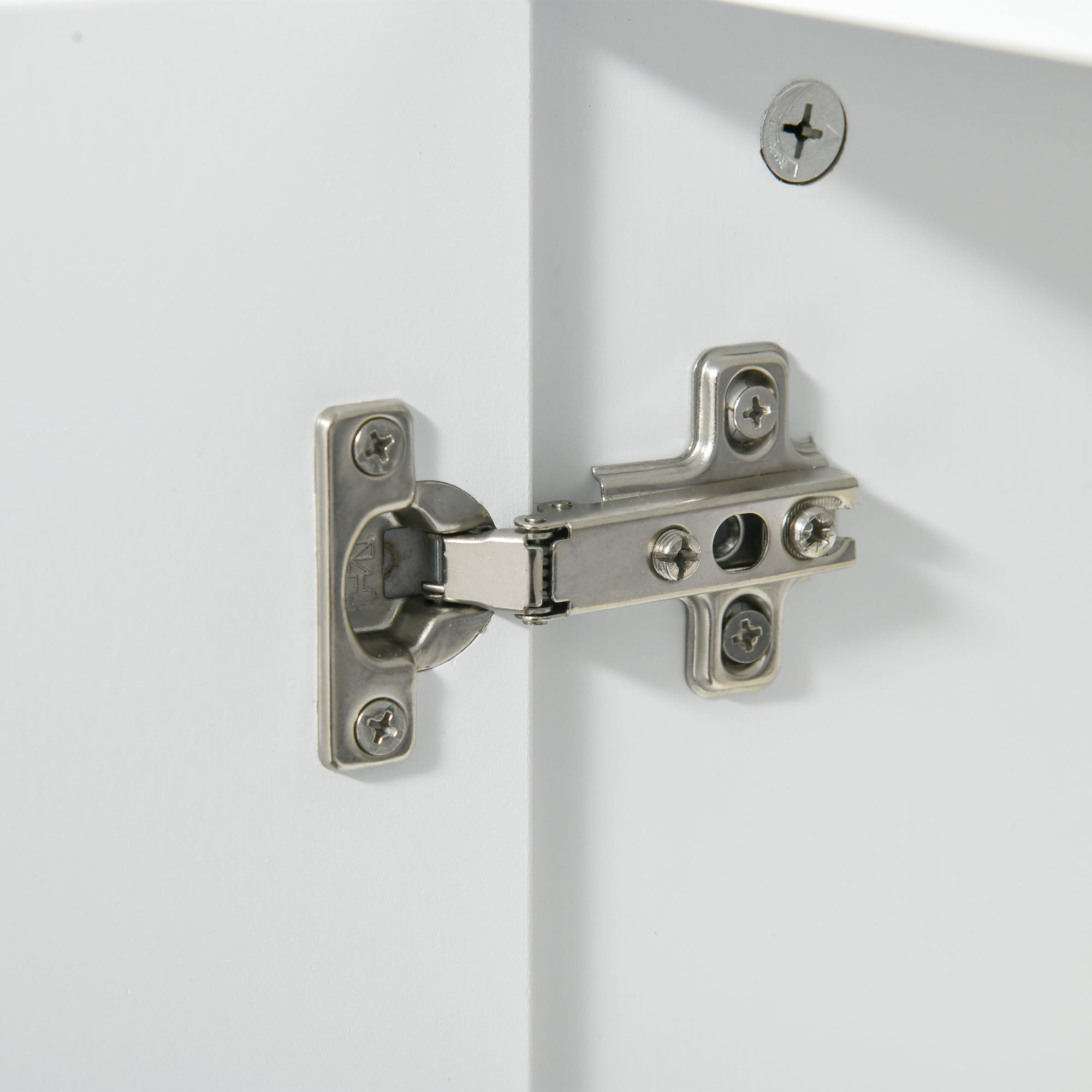 Under Sink Cabinet Bathroom Floor Cabinet with 2 Doors and Adjustable Interior Shelf Modern 60x30x60 cm White