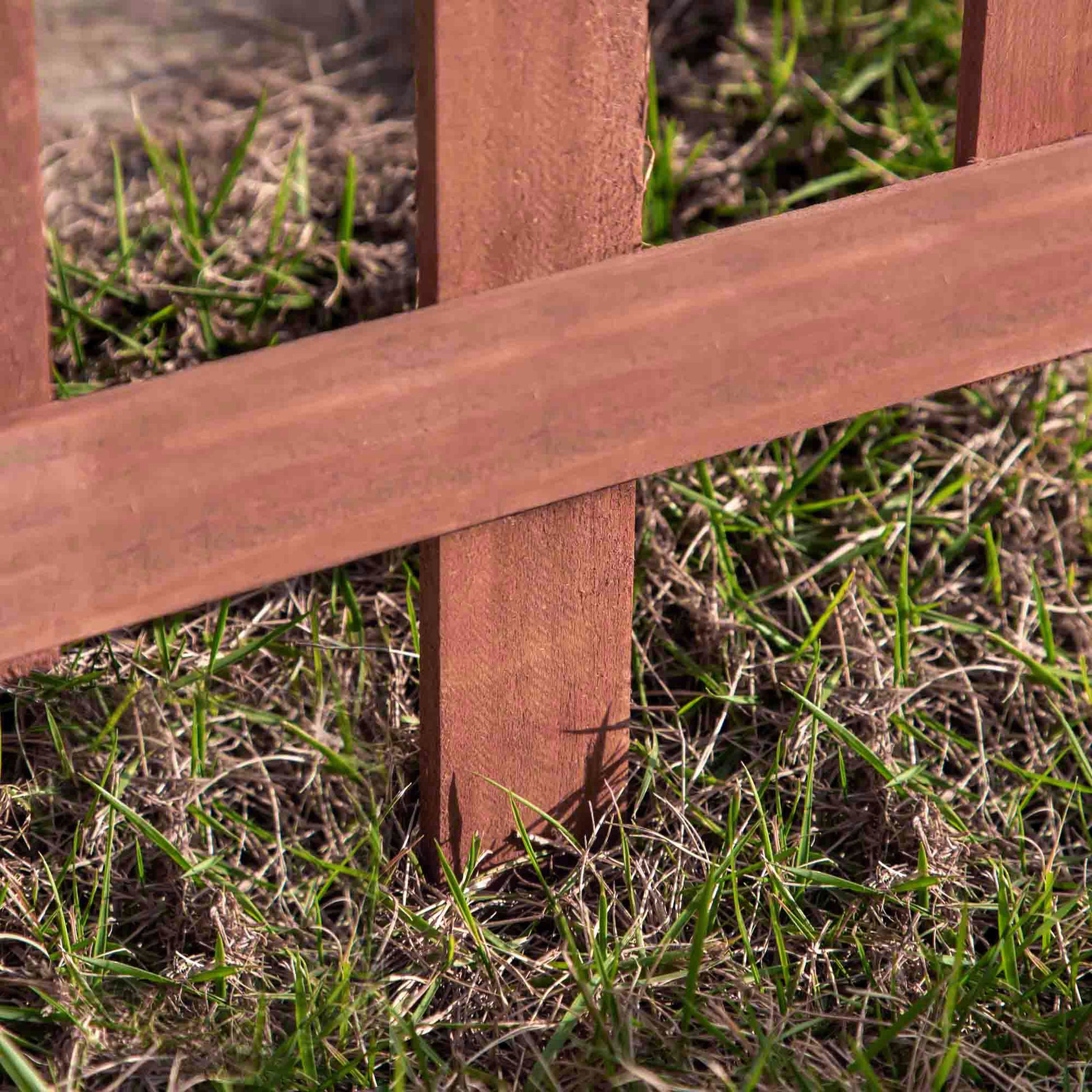 12-Piece Pine Wood Fence, Fence for Flower Beds, Garden and Vegetable Garden, Height 34cm, Light Brown