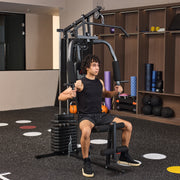 Fitness Power Station Strength Training Machine with 9 weight blocks of 5 kg each, total 45 kg, for a complete workout - 200 x 135 x 103 cm