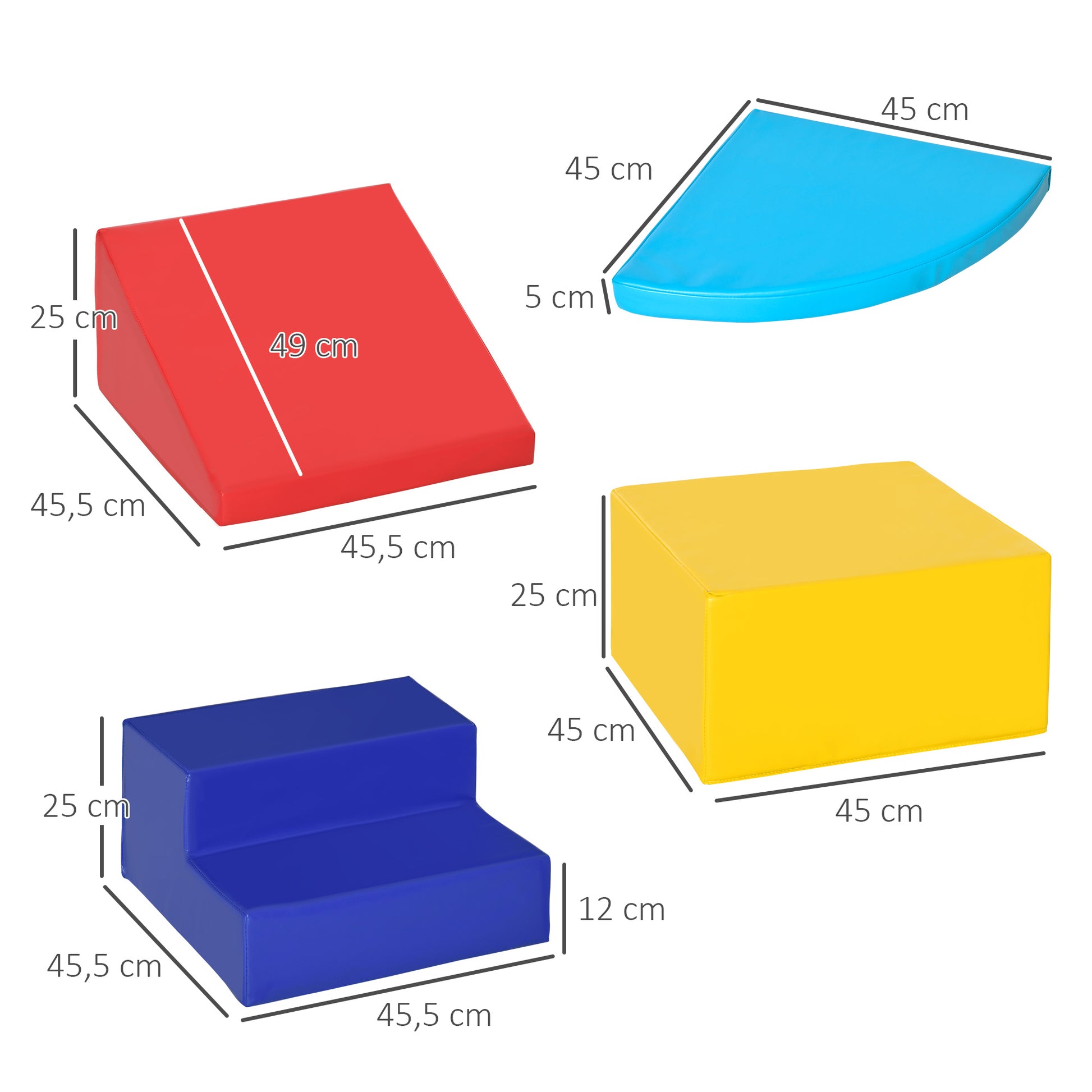4 Piece Foam Building Blocks Children Soft Blocks Climbing Bricks Soft Giant Blocks Building Toy Large Blocks Foam Blocks Play Blocks for Babies & Toddlers Multicolor