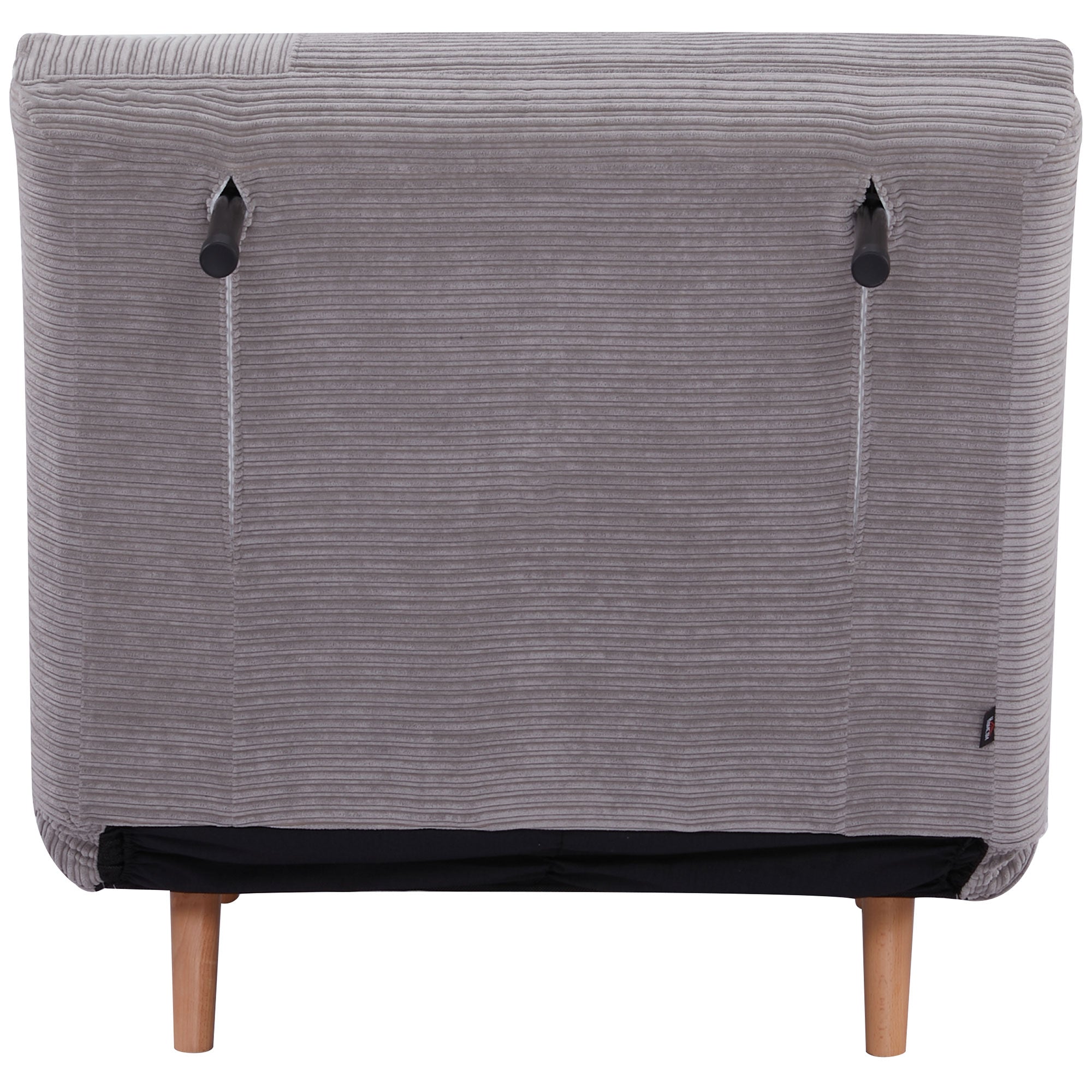 2-in-1 Sleeper Sofa Sleeper Chair Adjustable Folding Mattress Guest Bed in Corduroy Look, for Bedroom, Living Room Light Grey 82 x 89 x 83 cm