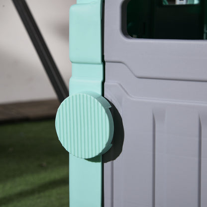 Folding Shopping Cart, Shopping Trolley with Adjustable Telescopic Handle, Stair Climber with Lid, Transport Wagon up to 80 kg Capacity, Green